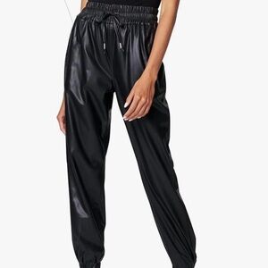 Blank NYC Faux vegan Leather Joggers size Medium